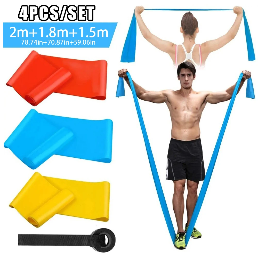 4Pcs/Set Elastic Fitness Bands - Crossfit Training Gear ulasan dan harga